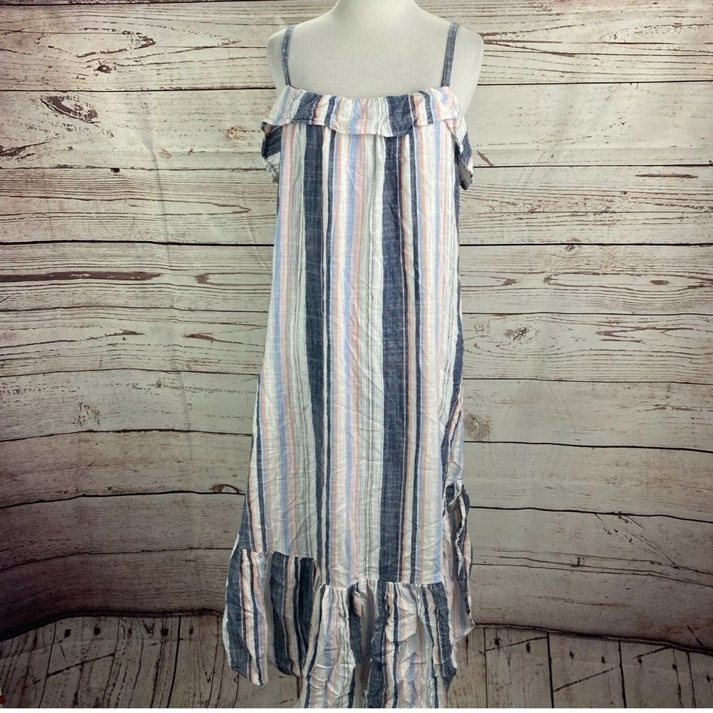 Xirena Rumer Rainbow Stripe Ruffle Dress - Picture 5 of 10